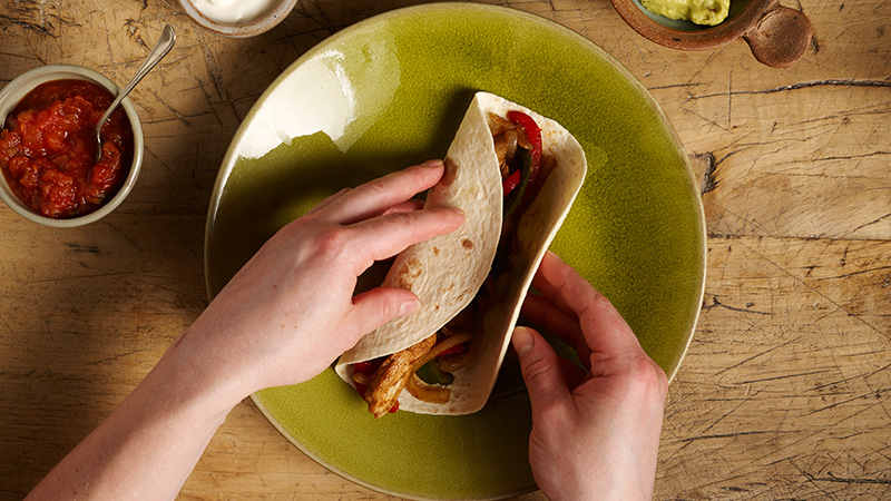 how to fold fajita